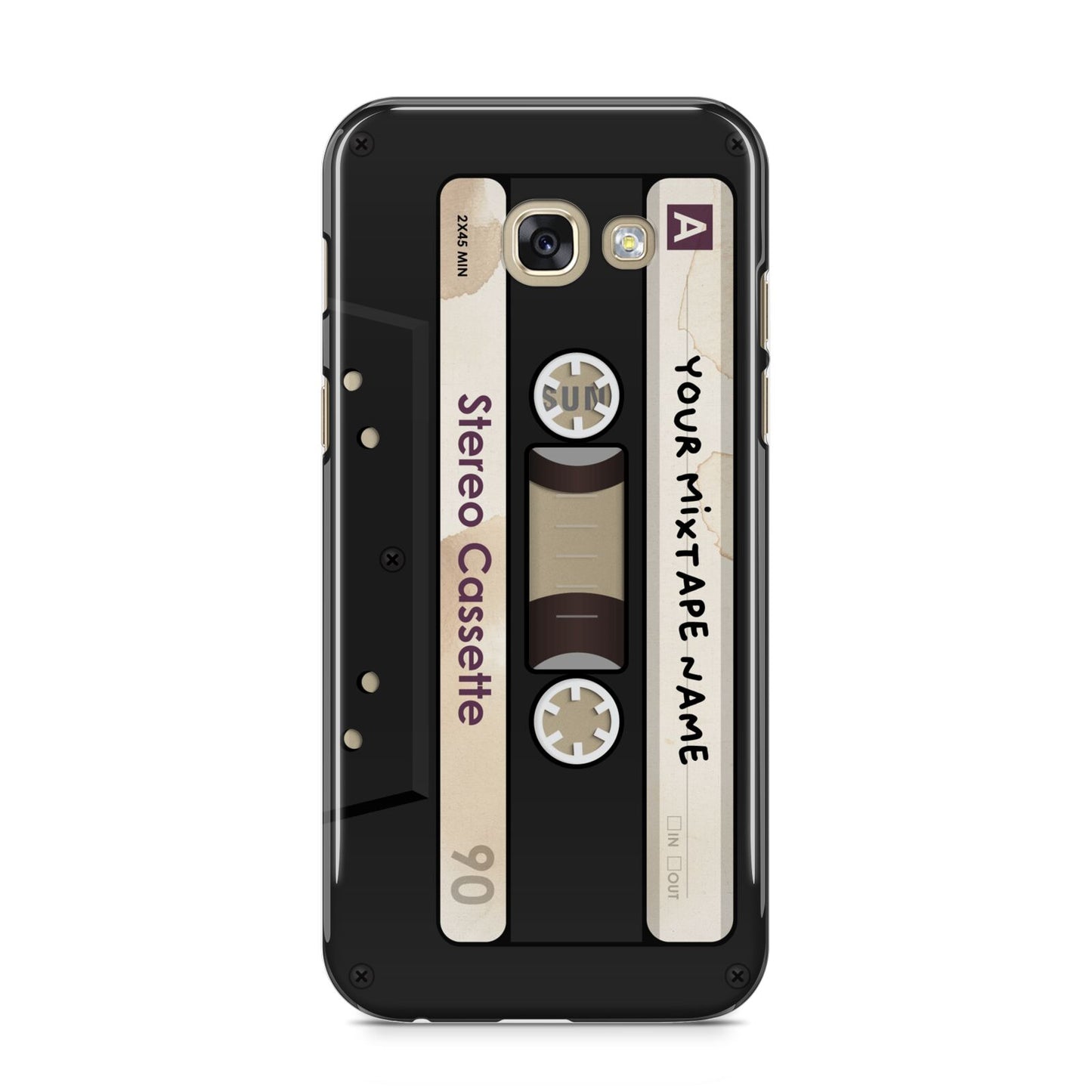 Personalised Classic Mixtape Samsung Galaxy A5 2017 Case on gold phone