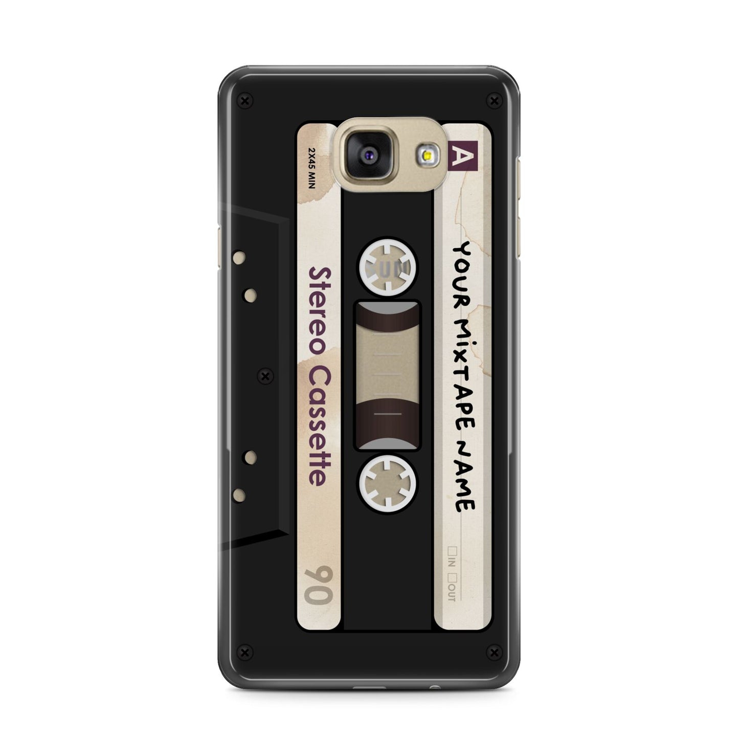 Personalised Classic Mixtape Samsung Galaxy A7 2016 Case on gold phone