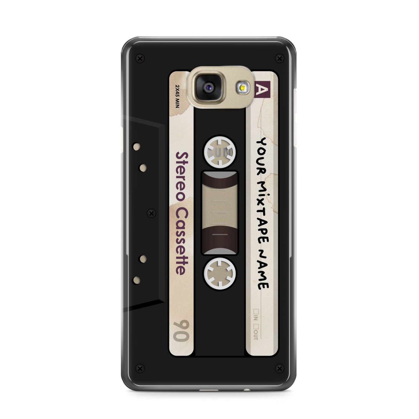 Personalised Classic Mixtape Samsung Galaxy A9 2016 Case on gold phone