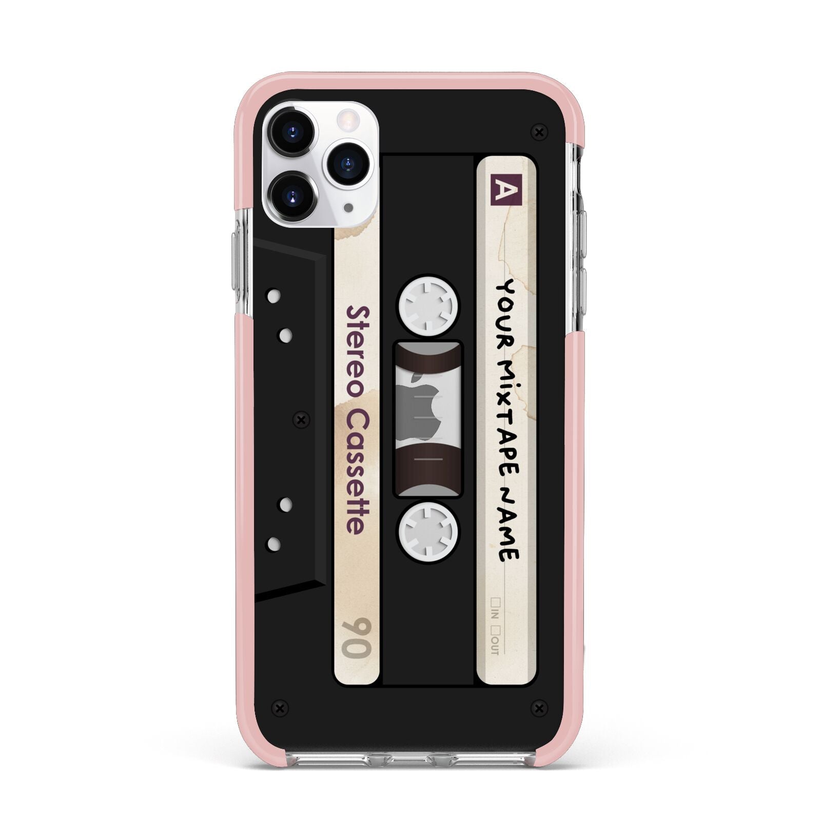 Personalised Classic Mixtape iPhone 11 Pro Max Impact Pink Edge Case