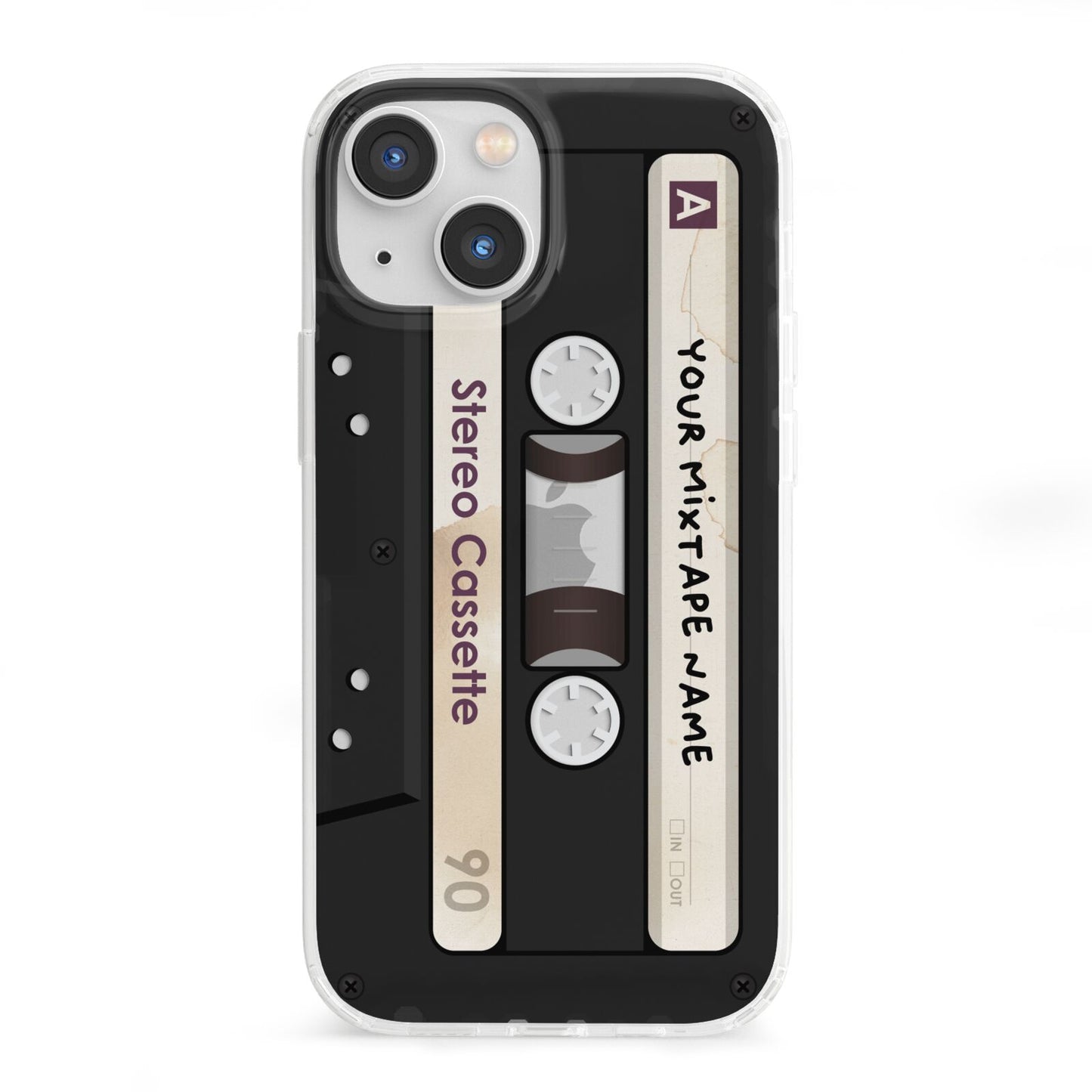 Personalised Classic Mixtape iPhone 13 Mini Clear Bumper Case