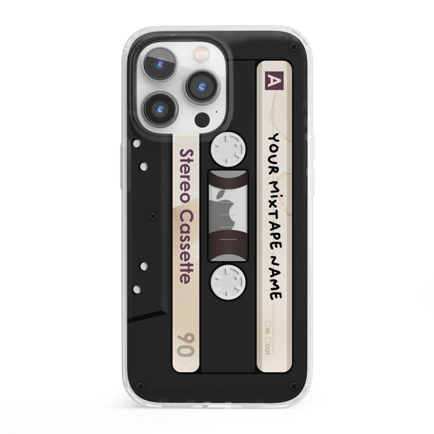 Personalised Classic Mixtape iPhone 13 Pro Clear Bumper Case