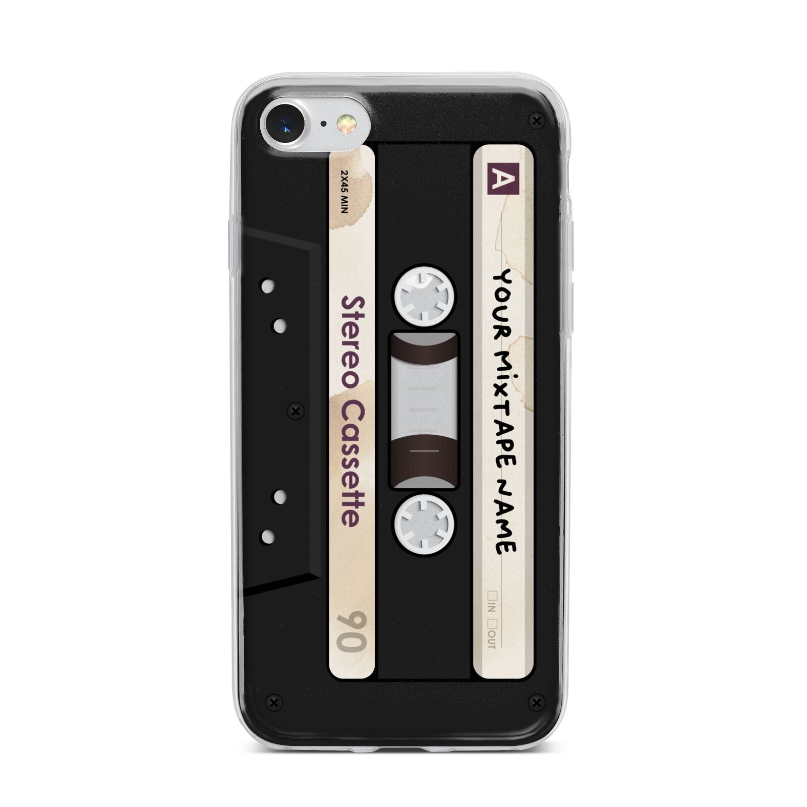 Personalised Classic Mixtape iPhone 7 Bumper Case on Silver iPhone