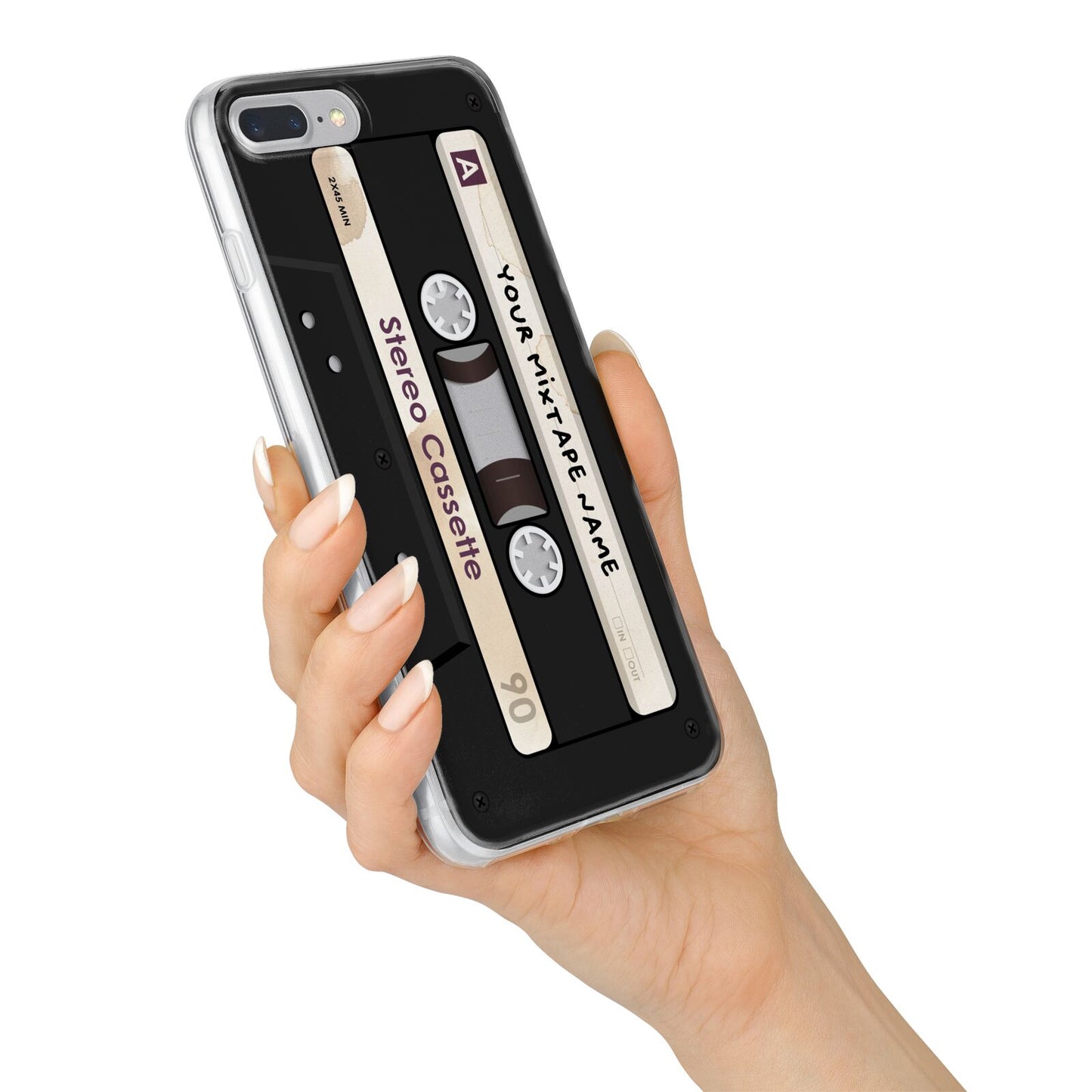 Personalised Classic Mixtape iPhone 7 Plus Bumper Case on Silver iPhone Alternative Image