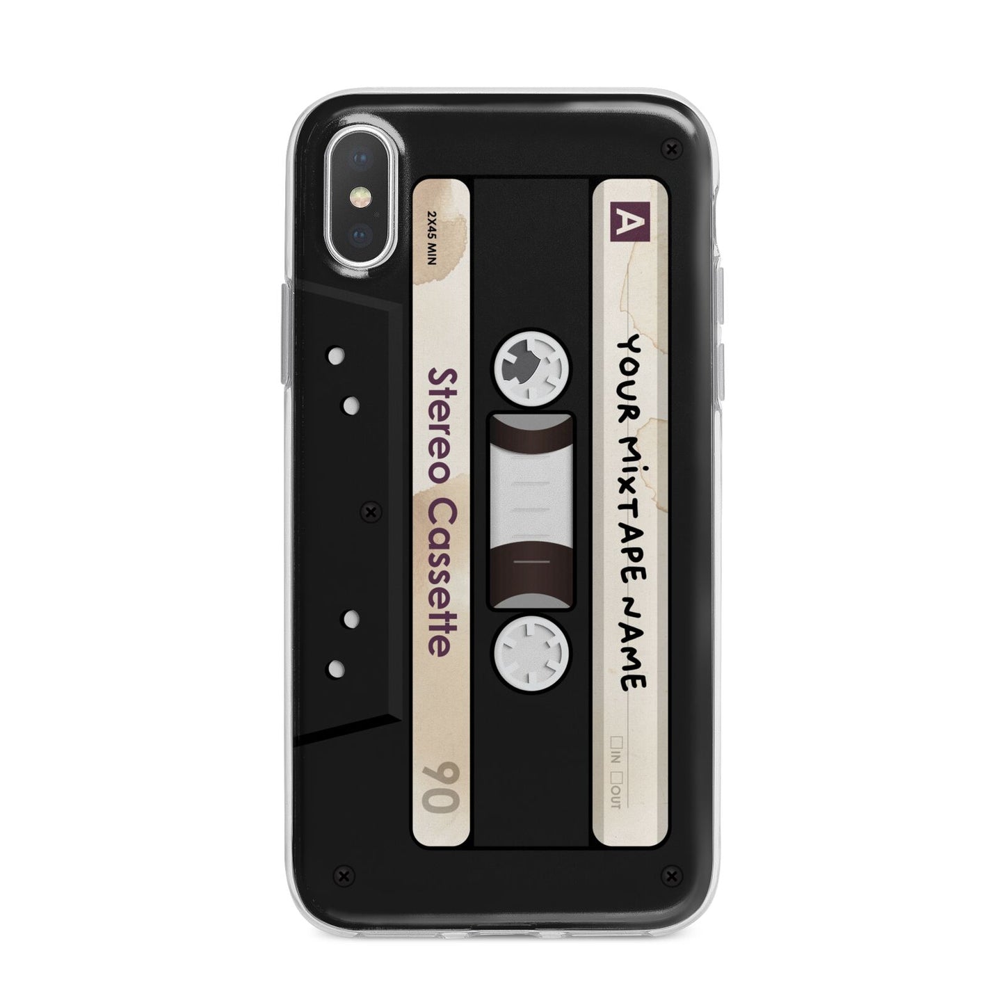 Personalised Classic Mixtape iPhone X Bumper Case on Silver iPhone Alternative Image 1