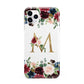 Personalised Clear Monogram Floral iPhone 11 Pro Max 3D Tough Case