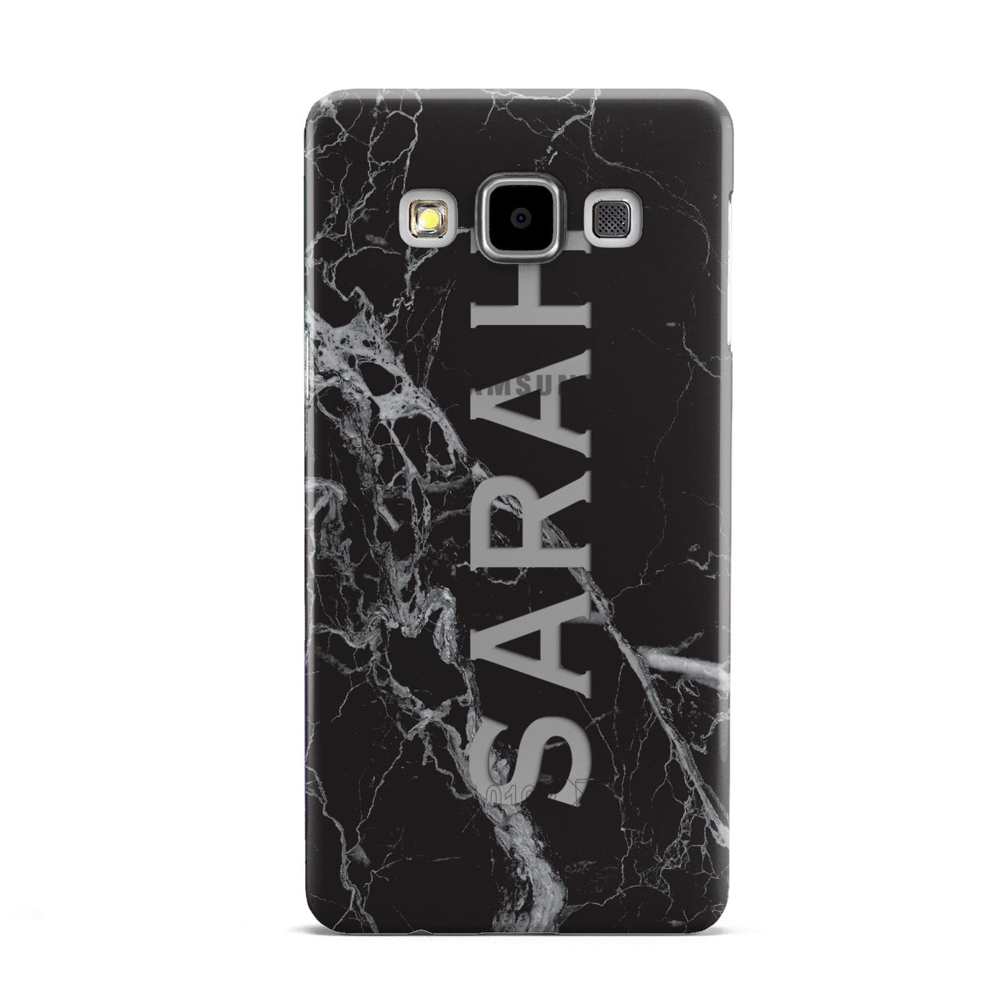 Personalised Clear Name Cutout Black Marble Custom Samsung Galaxy A5 Case