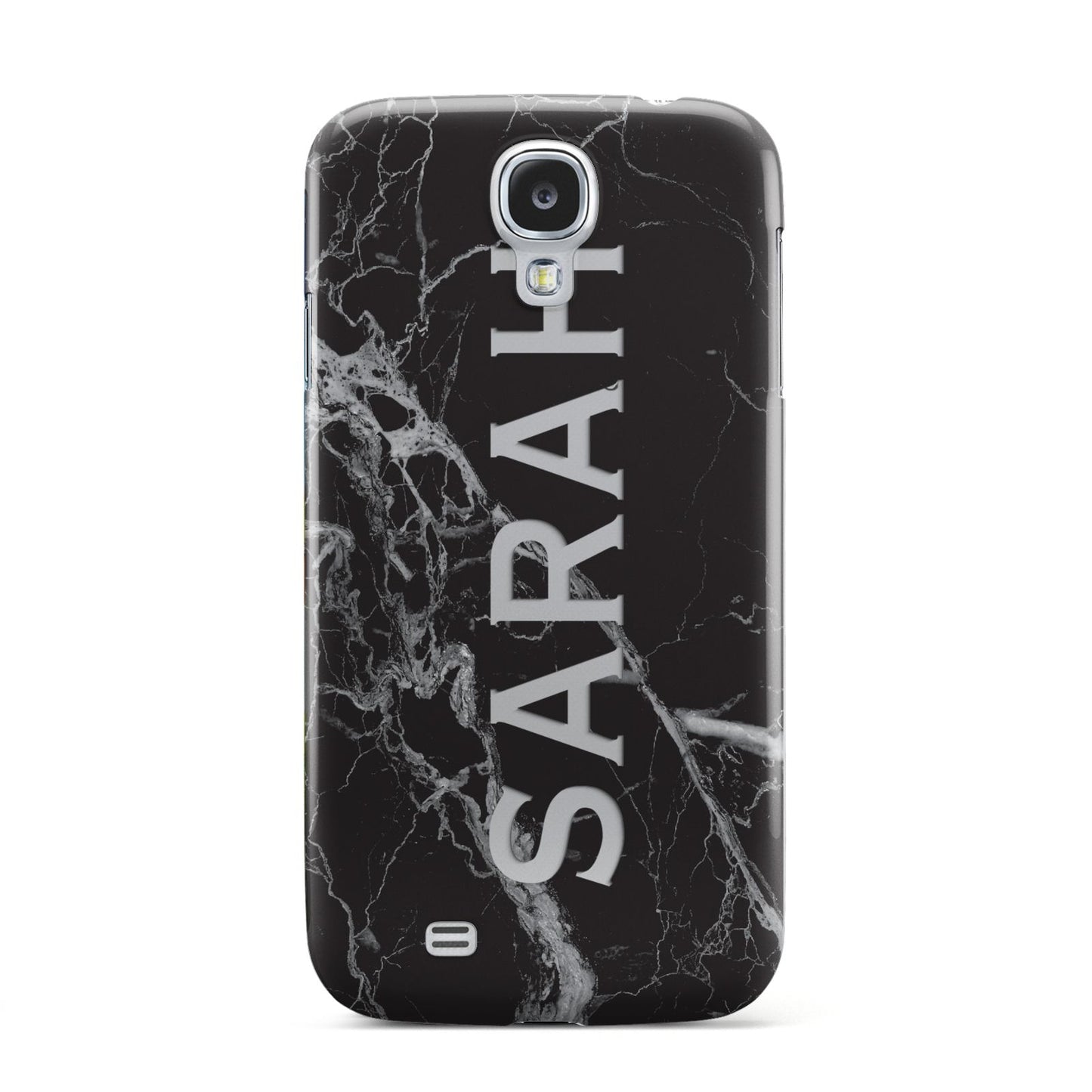 Personalised Clear Name Cutout Black Marble Custom Samsung Galaxy S4 Case