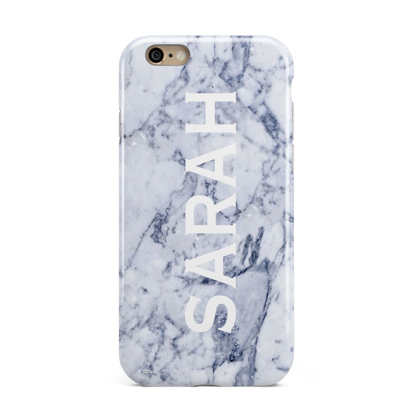 Personalised Clear Name Cutout Blue Marble Custom Apple iPhone 6 3D Tough Case