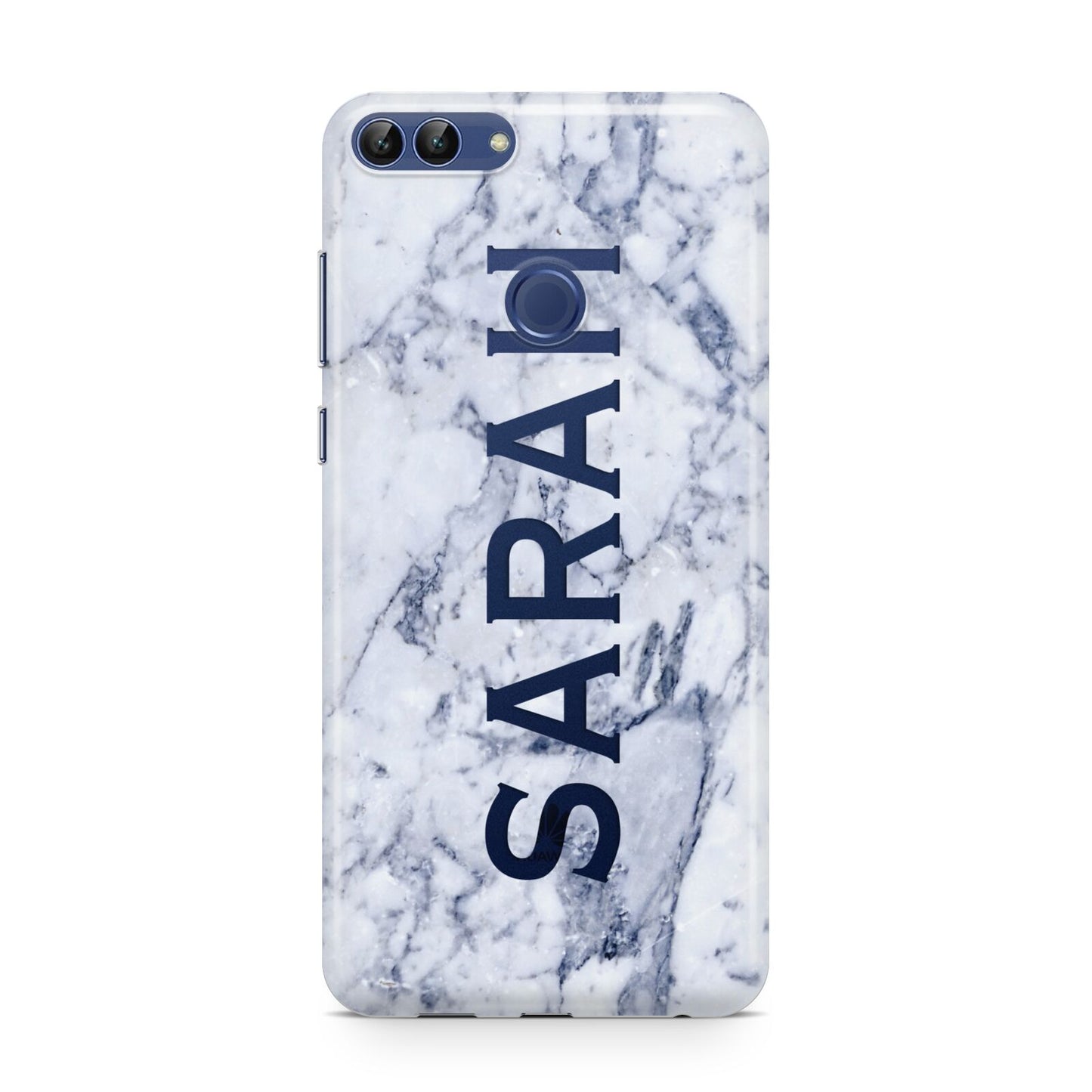 Personalised Clear Name Cutout Blue Marble Custom Huawei P Smart Case