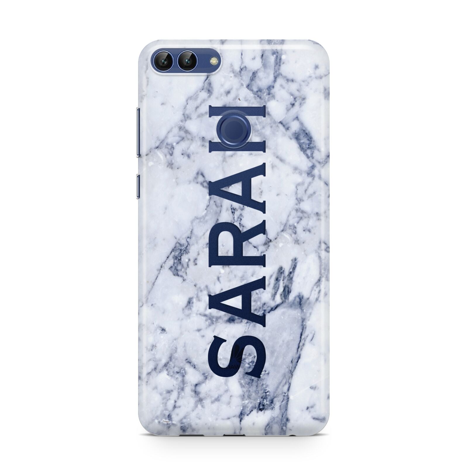 Personalised Clear Name Cutout Blue Marble Custom Huawei P Smart Case