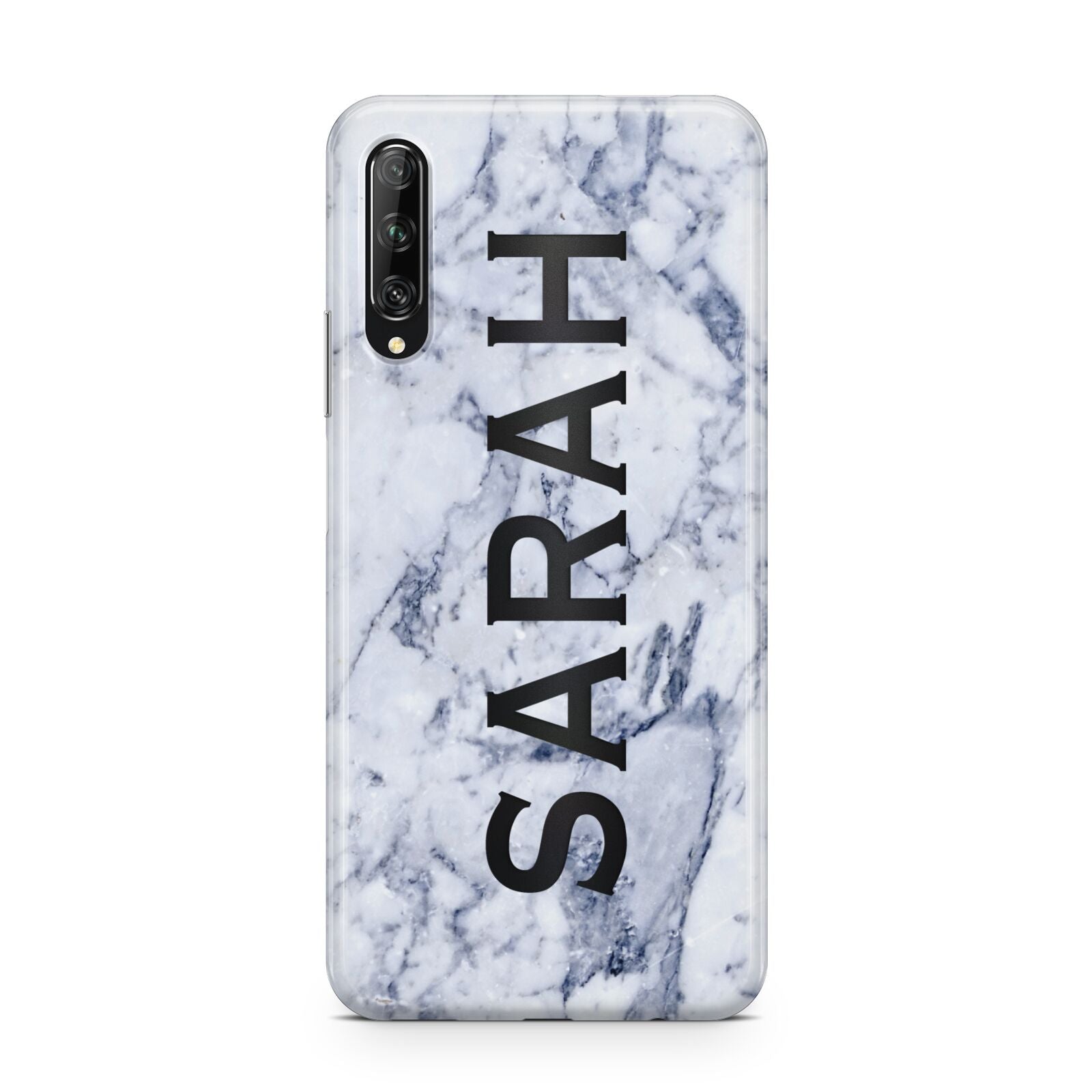 Personalised Clear Name Cutout Blue Marble Custom Huawei P Smart Pro 2019