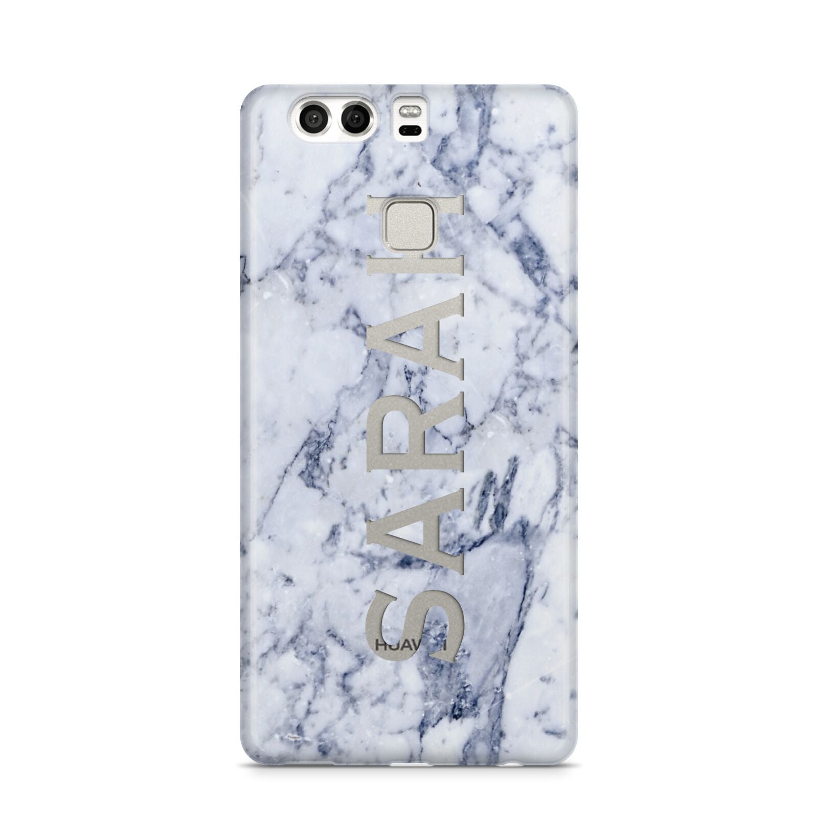 Personalised Clear Name Cutout Blue Marble Custom Huawei P9 Case