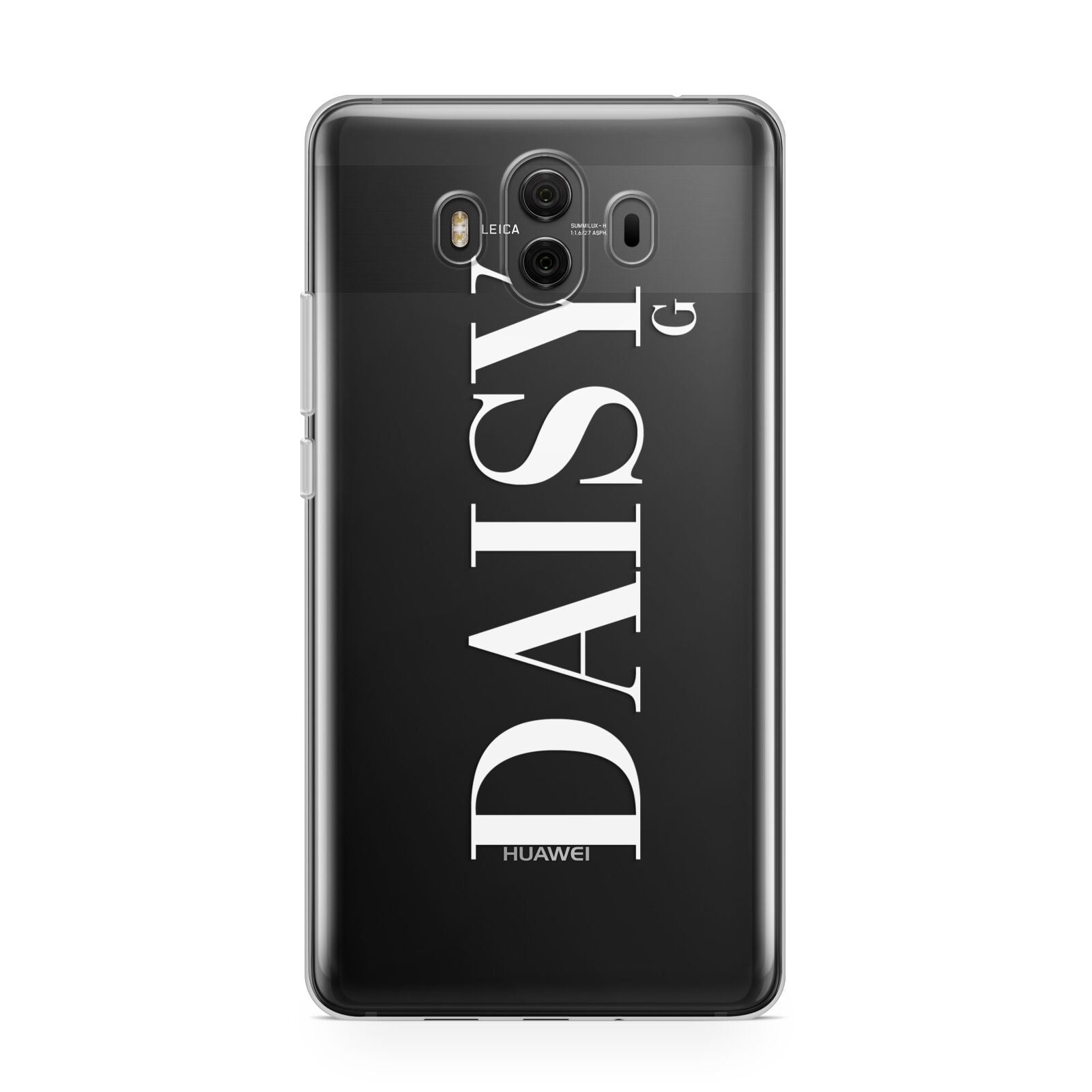 Personalised Clear Name Huawei Mate 10 Protective Phone Case