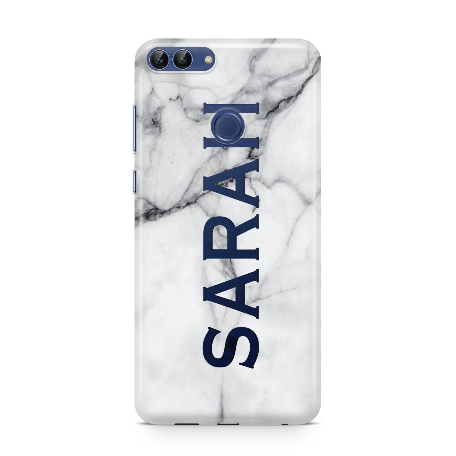 Personalised Clear Name See Through Grey Marble Huawei P Smart Case