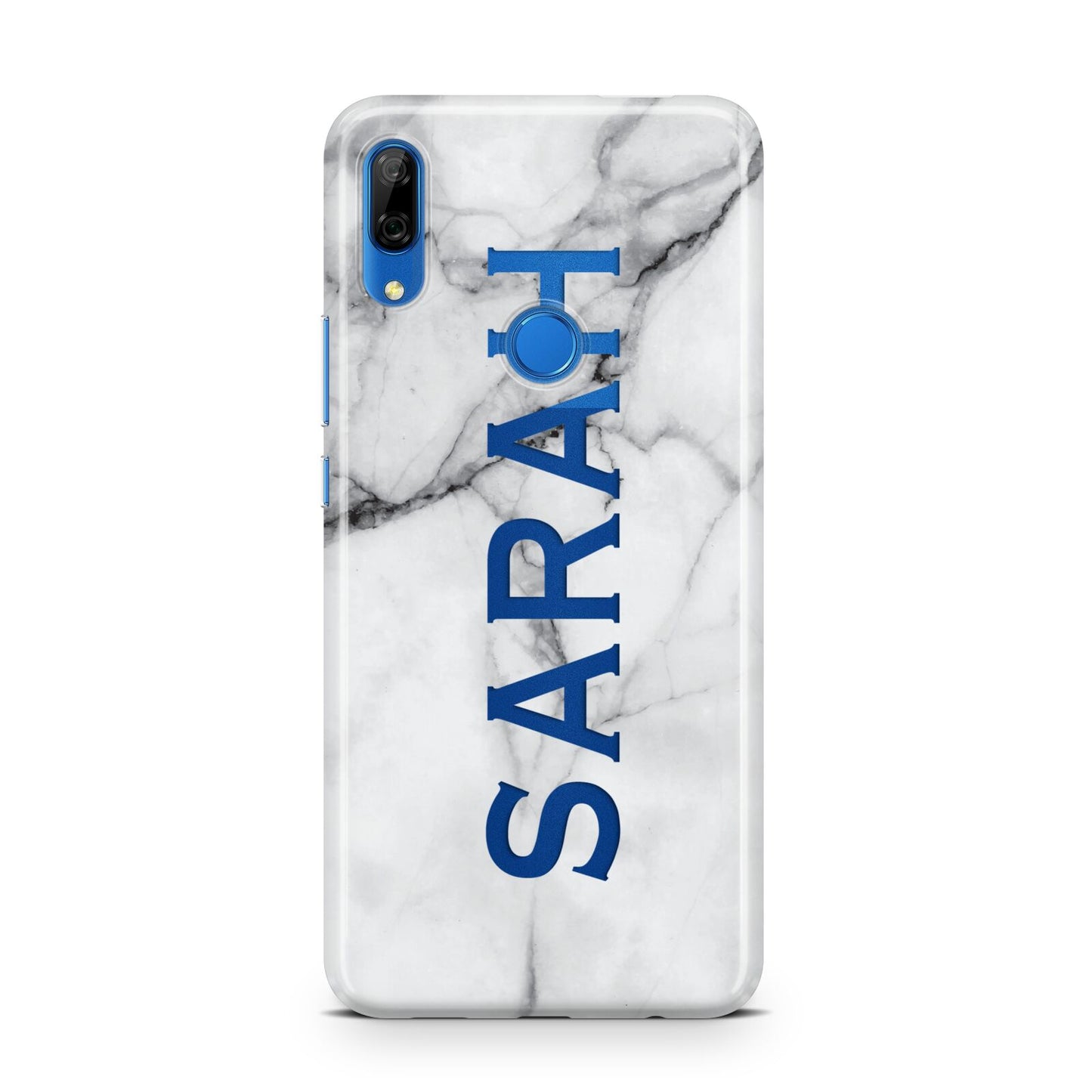 Personalised Clear Name See Through Grey Marble Huawei P Smart Z