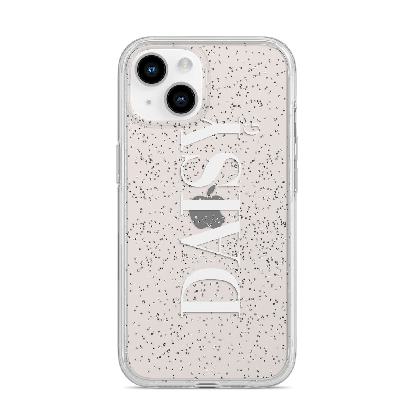 Personalised Clear Name iPhone 14 Glitter Tough Case Starlight