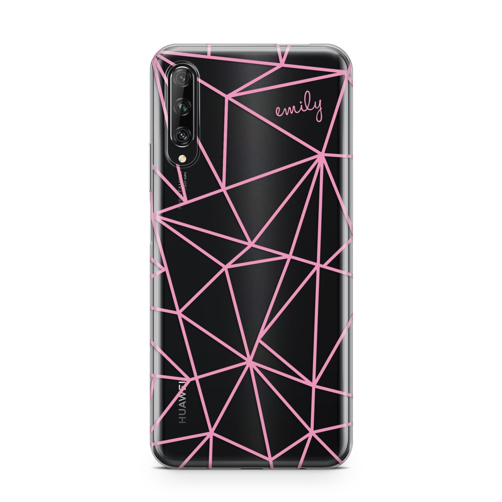 Personalised Clear Outlines Name Pink Huawei P Smart Pro 2019
