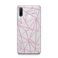 Personalised Clear Outlines Name Pink Huawei P30 Lite Phone Case