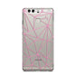 Personalised Clear Outlines Name Pink Huawei P9 Case