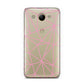 Personalised Clear Outlines Name Pink Huawei Y3 2017