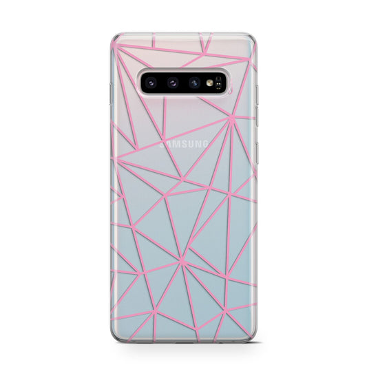 Personalised Clear Outlines Name Pink Protective Samsung Galaxy Case