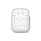 Personalised Clear Outlines Name White AirPods Case