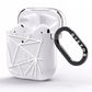 Personalised Clear Outlines Name White AirPods Clear Case Side Image