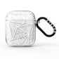 Personalised Clear Outlines Name White AirPods Glitter Case
