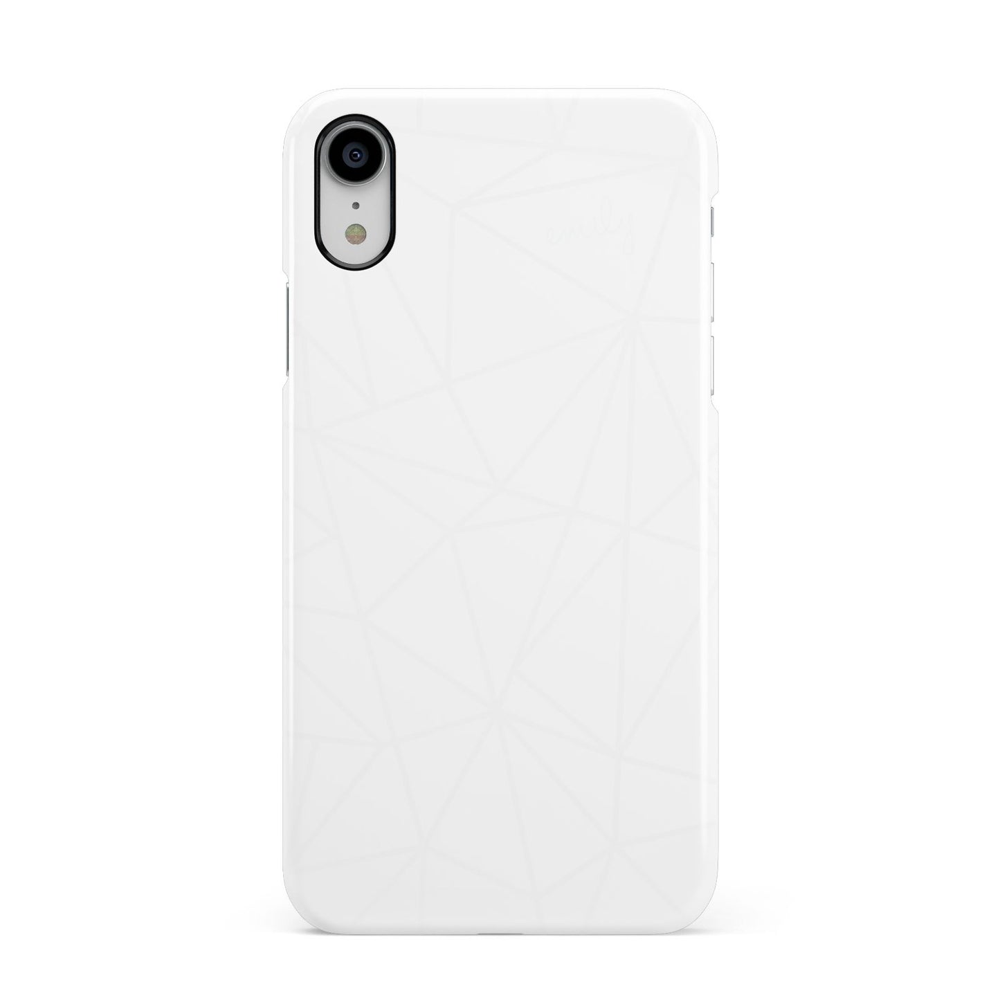 Personalised Clear Outlines Name White Apple iPhone XR White 3D Snap Case