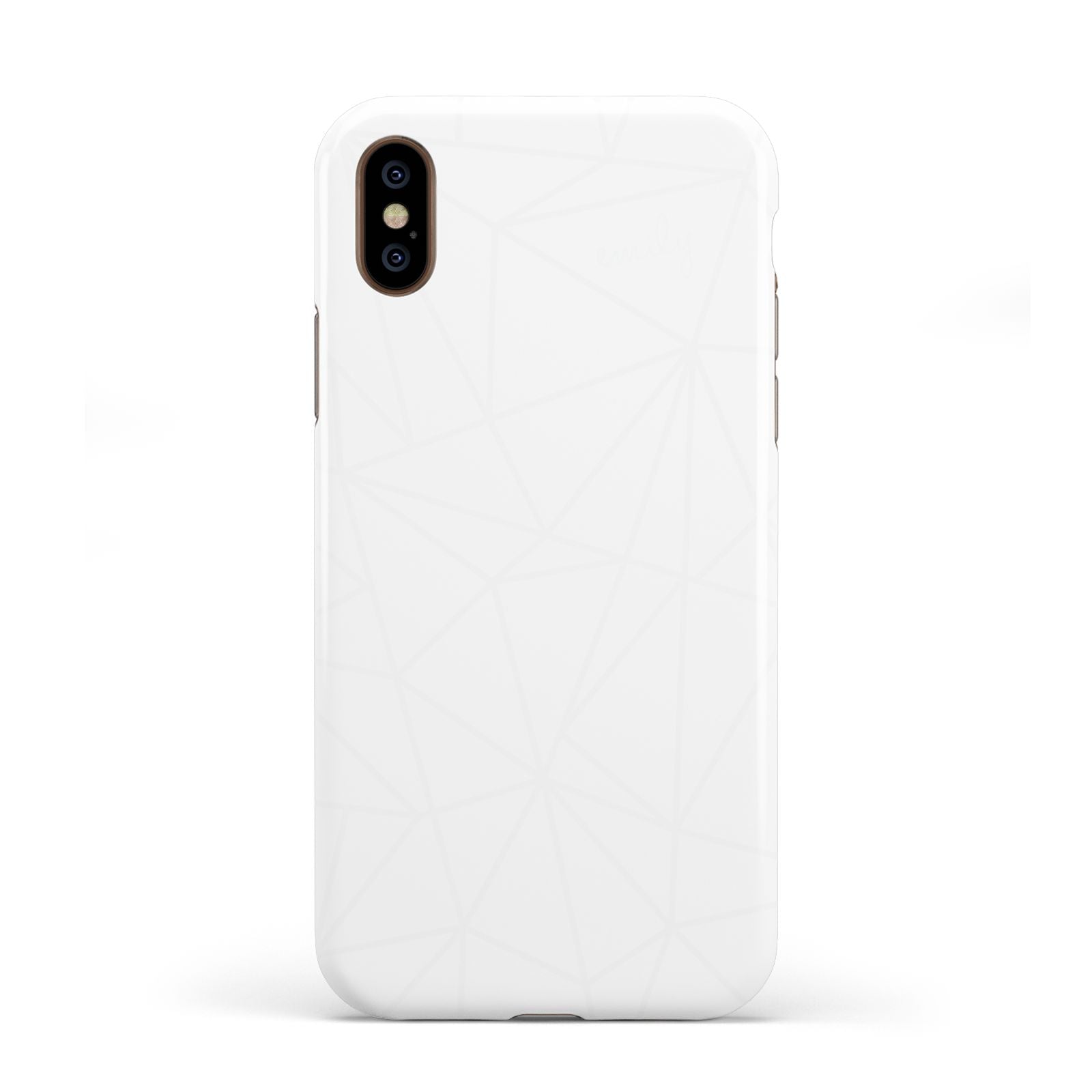 Personalised Clear Outlines Name White Apple iPhone XS 3D Tough