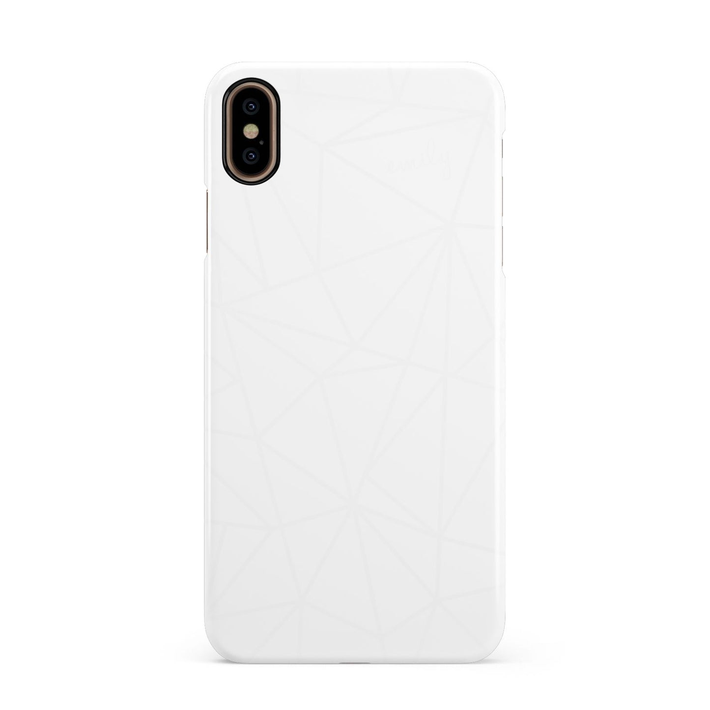 Personalised Clear Outlines Name White Apple iPhone Xs Max 3D Snap Case