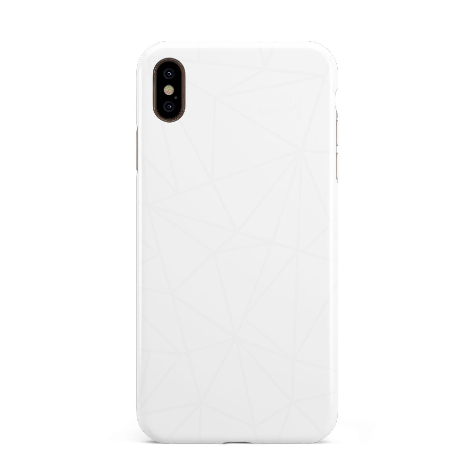 Personalised Clear Outlines Name White Apple iPhone Xs Max 3D Tough Case