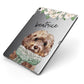 Personalised Cockapoo Dog Apple iPad Case on Grey iPad Side View