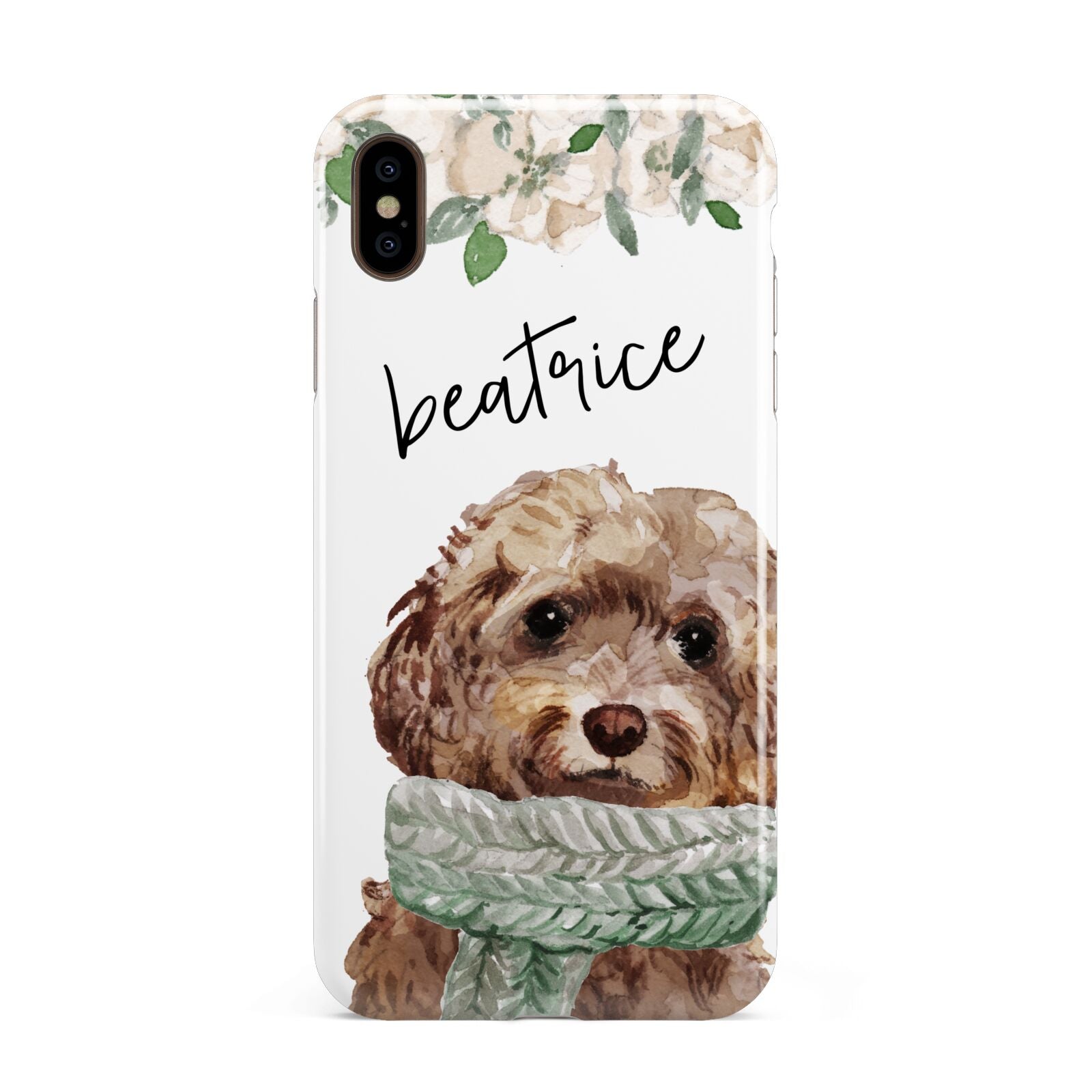 Personalised Cockapoo Dog Apple iPhone Xs Max 3D Tough Case