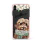 Personalised Cockapoo Dog Apple iPhone Xs Max Impact Case Pink Edge on Black Phone