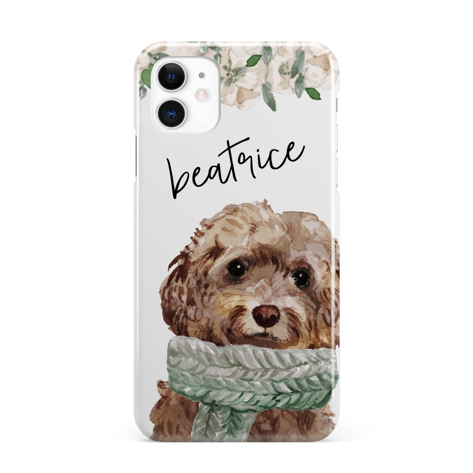 Personalised Cockapoo Dog iPhone 11 3D Snap Case
