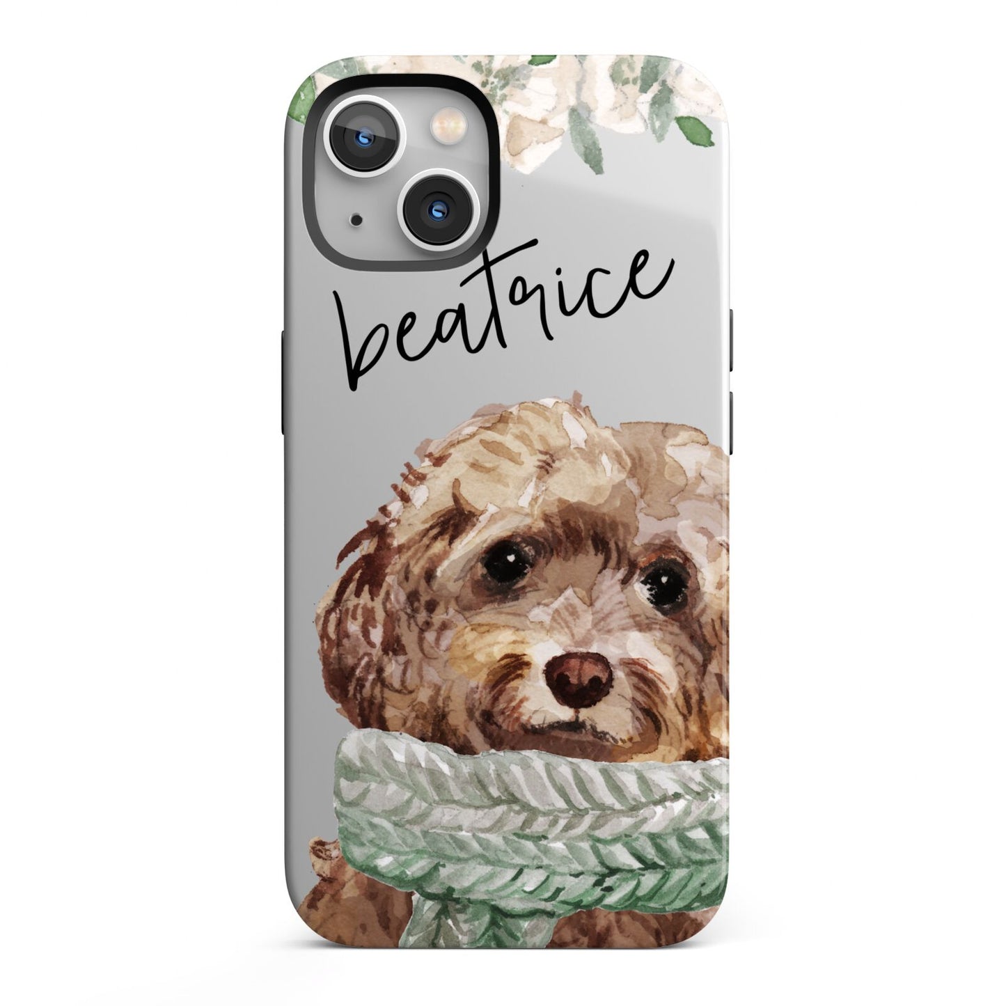 Personalised Cockapoo Dog iPhone 13 Full Wrap 3D Tough Case