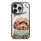 Personalised Cockapoo Dog iPhone 14 Pro Black Impact Case on Silver phone