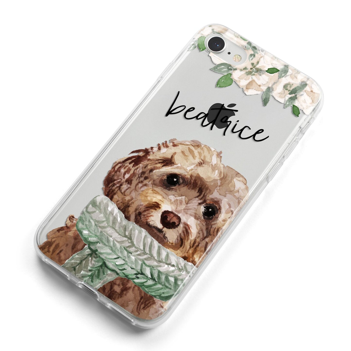 Personalised Cockapoo Dog iPhone 8 Bumper Case on Silver iPhone Alternative Image