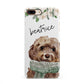 Personalised Cockapoo Dog iPhone 8 Plus 3D Snap Case on Gold Phone