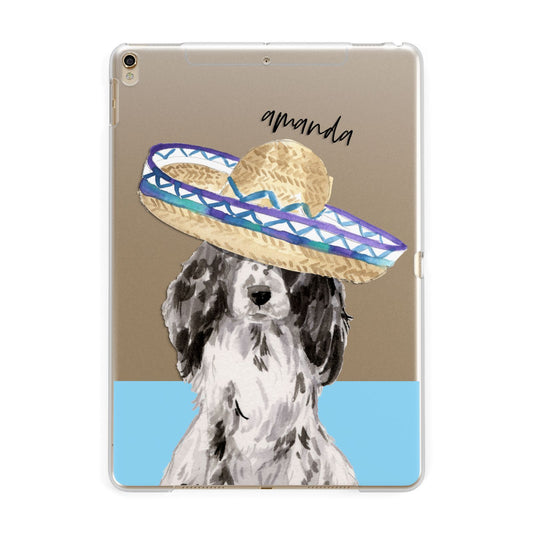 Personalised Cocker Spaniel Apple iPad Gold Case