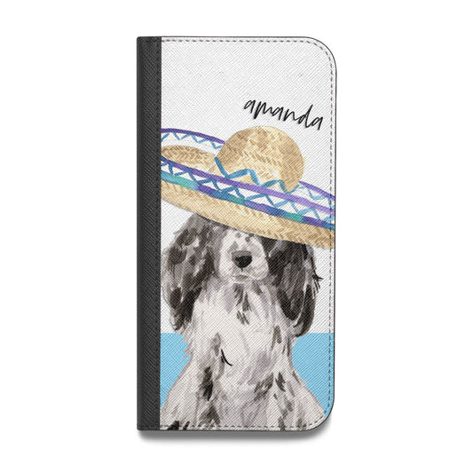 Personalised Cocker Spaniel Vegan Leather Flip Samsung Case