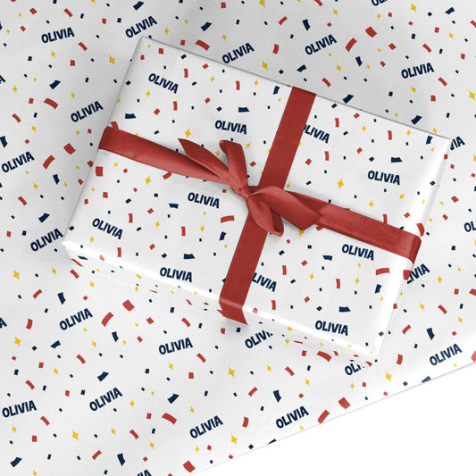 Personalised Confetti Custom Wrapping Paper