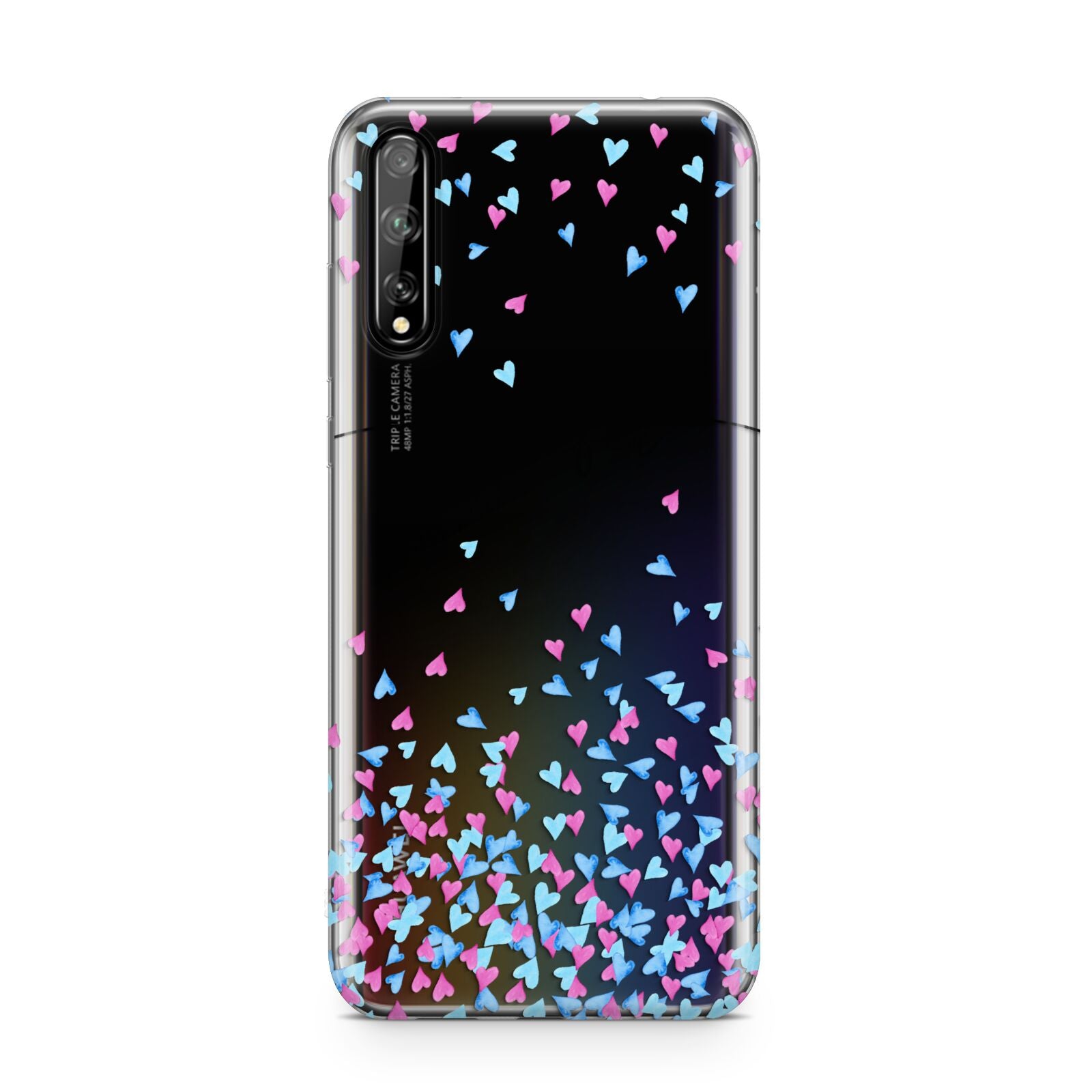 Personalised Confetti Hearts Huawei Enjoy 10s Phone Case