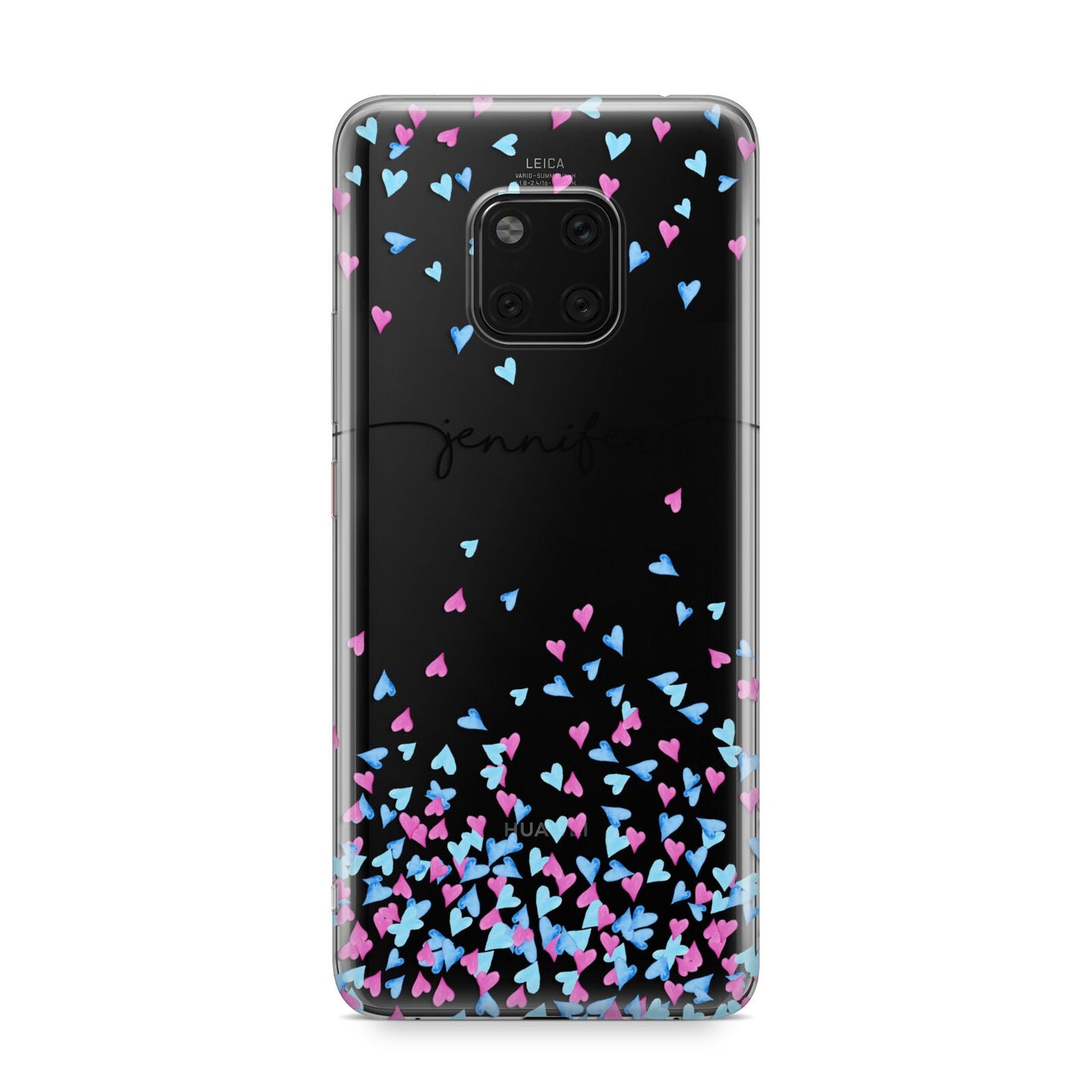 Personalised Confetti Hearts Huawei Mate 20 Pro Phone Case