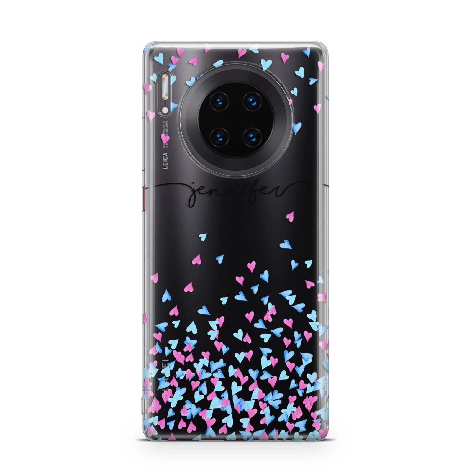 Personalised Confetti Hearts Huawei Mate 30 Pro Phone Case