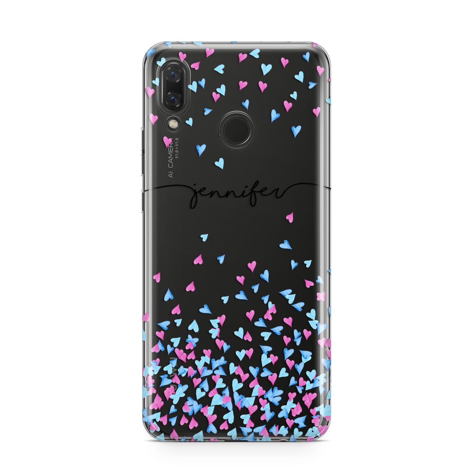 Personalised Confetti Hearts Huawei Nova 3 Phone Case