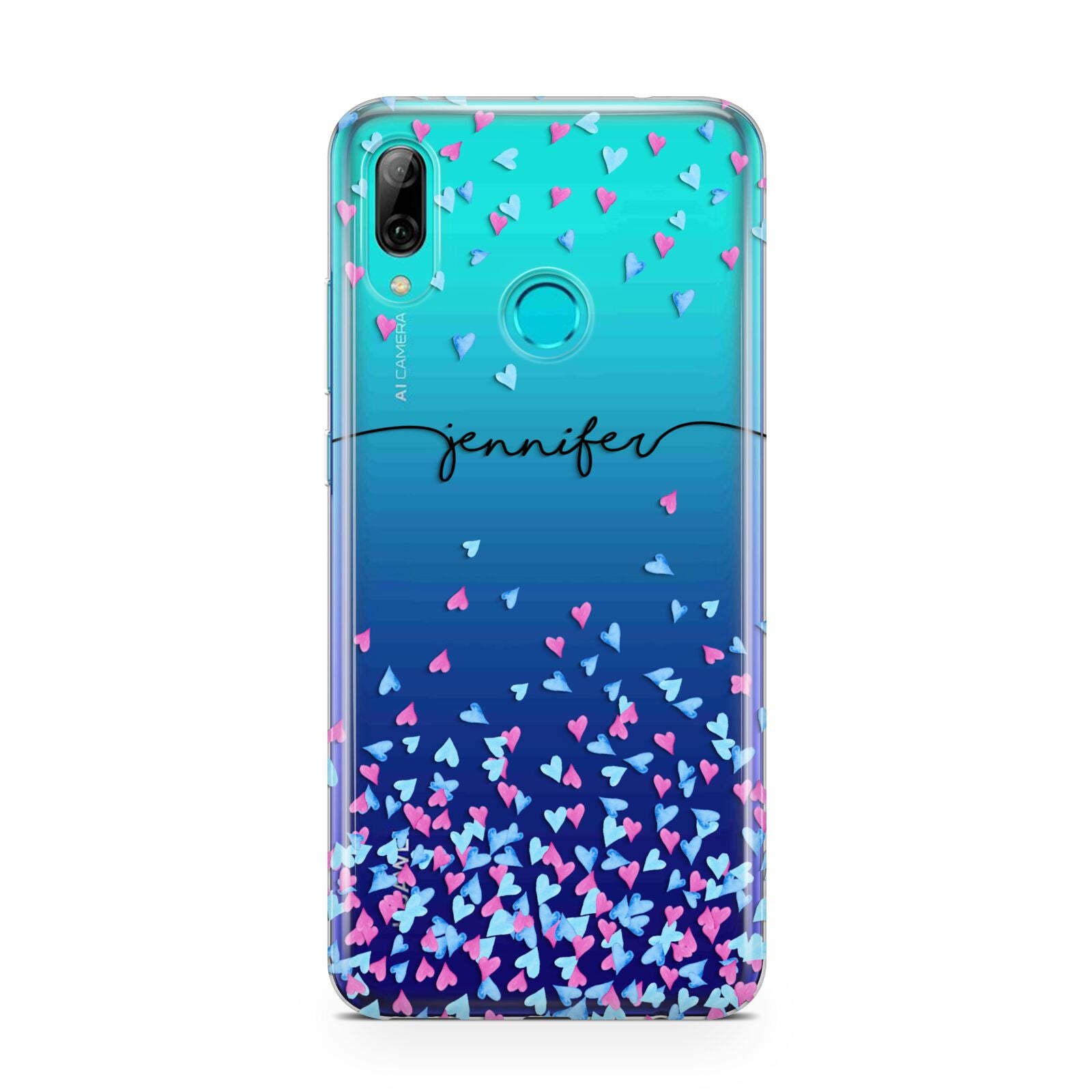 Personalised Confetti Hearts Huawei P Smart 2019 Case