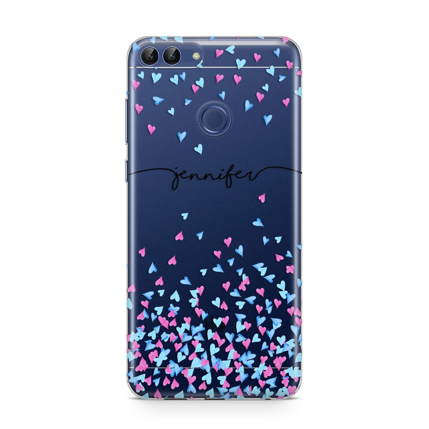 Personalised Confetti Hearts Huawei P Smart Case